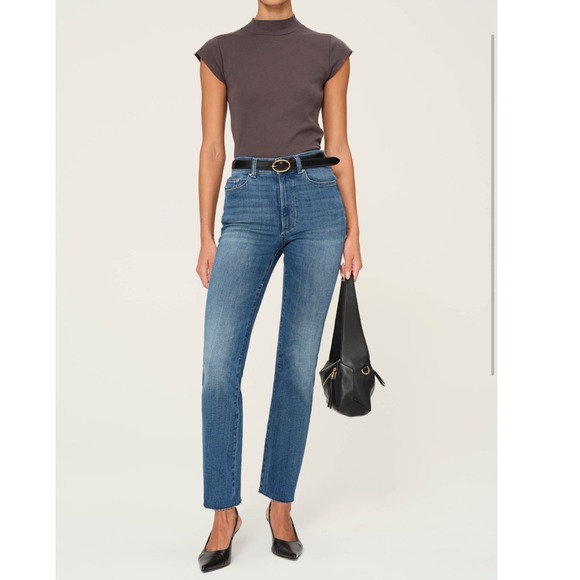 DL1961 Denim - DL1961 Halle Straight High Rise Instasculpt Jeans Palm Springs Blue Size 30